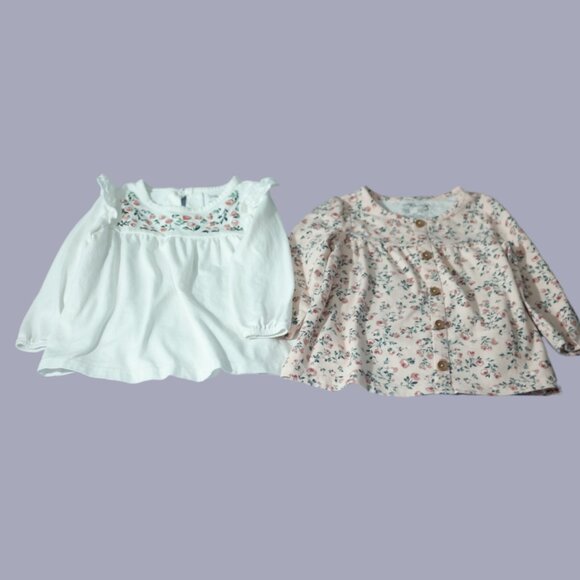 Cynthia Rowley baby girl floral top 12m bundle - Picture 1 of 8